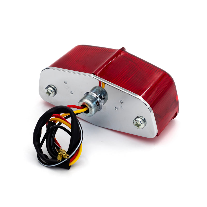SMP Lucas Classic Motorcycle Taillight Chrome  - Customhoj