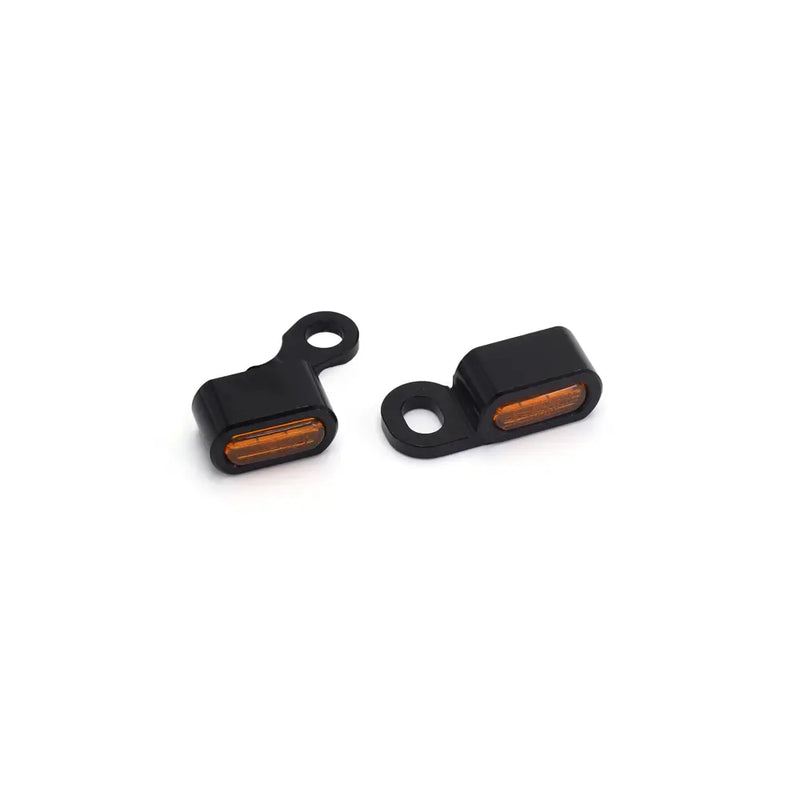 SMP Vision Below Bar LED Turn Signals for Harley 00-14 Softail / Black / Orange