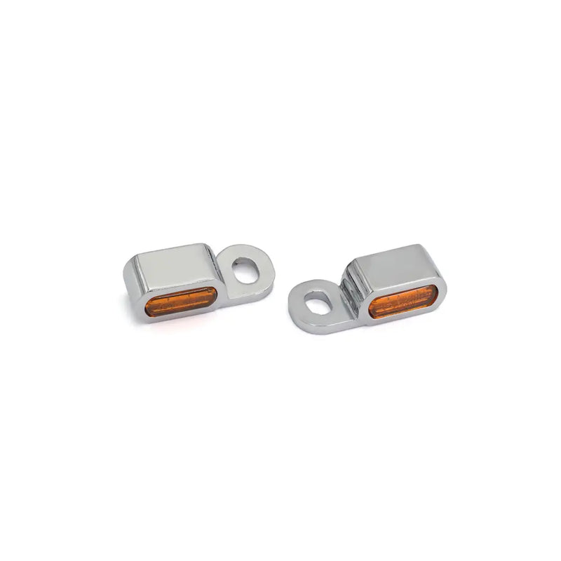 SMP Vision Below Bar LED Turn Signals for Harley 16-17 Softail FLSS / Chrome / Orange