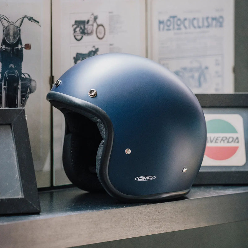 DMD Otwarty kask motocyklowy Retro Metallic