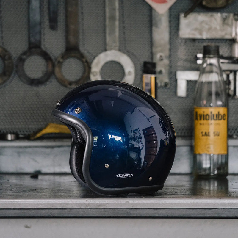 DMD Otwarty kask motocyklowy Retro Metallic