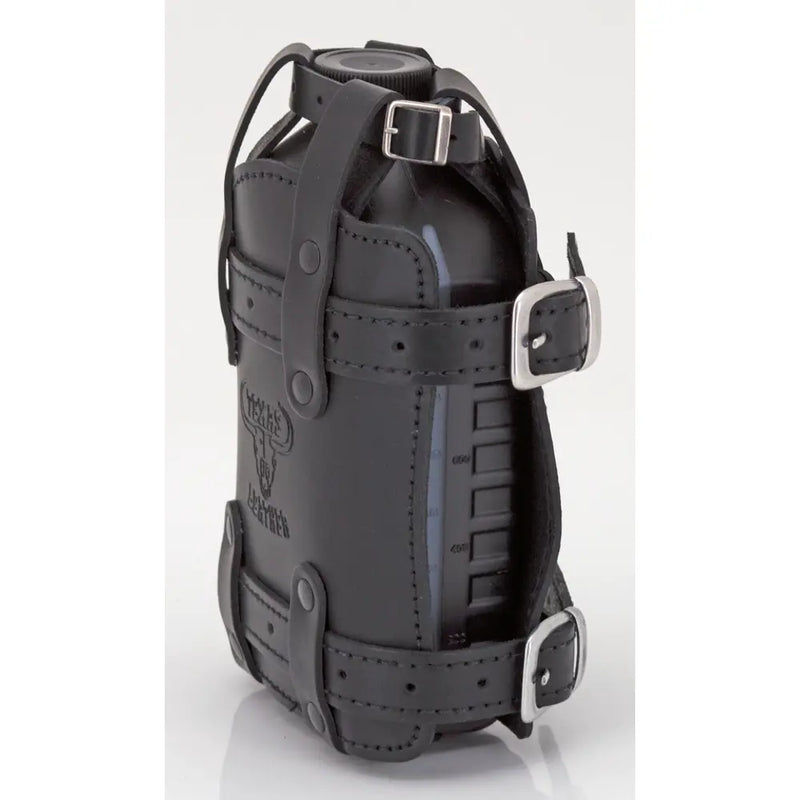 Texas Leather Motorcycle Oil Holder Black  - Customhoj