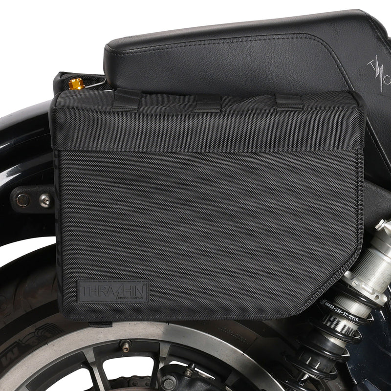 Thrashin Supply Escape Base 18L Throw-Over Motorcycle Saddlebag Set  - Customhoj