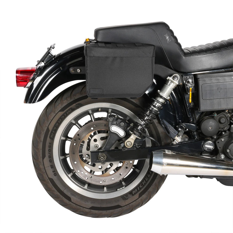 Thrashin Supply Essential Base 10L Throw-Over Motorcycle Saddlebag Set  - Customhoj