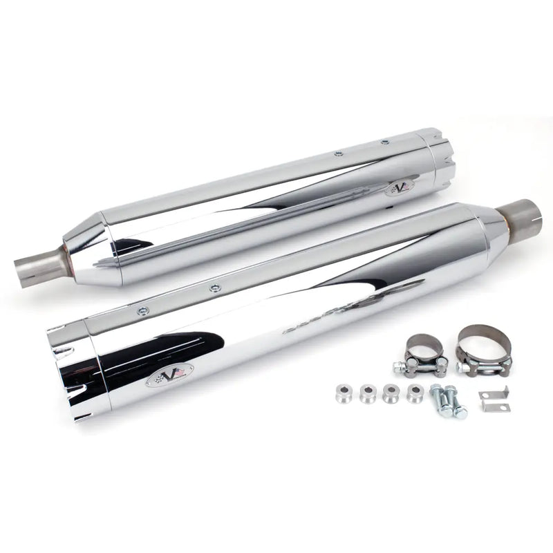 V-Performance EC-approved Slip-On Mufflers for Harley 21-24 Touring (Revolver end caps) (Euro 5 approved) / Chrome