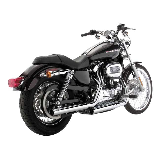 Vance & Hines 2-1/2" Straightshots Chrome Slip-On Mufflers for Harley 04-13 XL Sportster