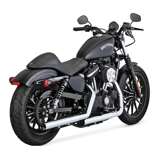 Vance & Hines 2-1/2" Straightshots Chrome Slip-On Mufflers for Harley 14-22 XL Sportster