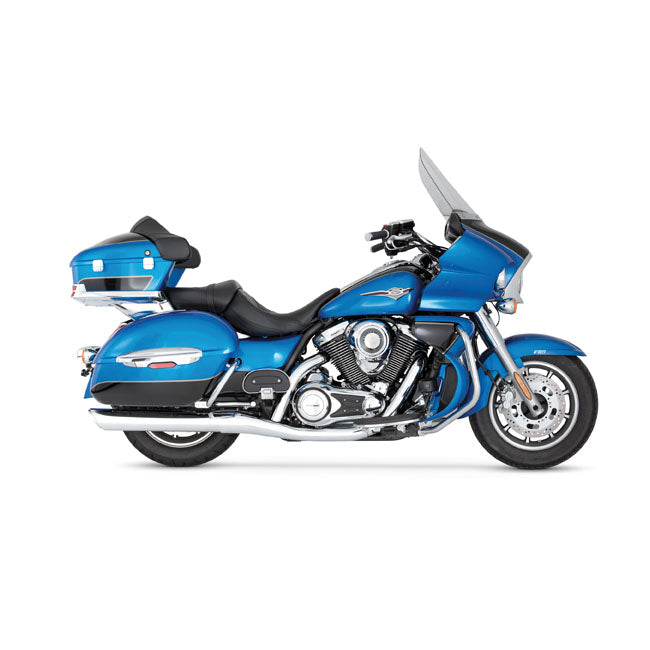 Vance & Hines Twin Slash Power Chamber Chrome Slip-On Mufflers for Kawasaki 09-16 VN1700 Voyager / Nomad / Vaquero / Tourer