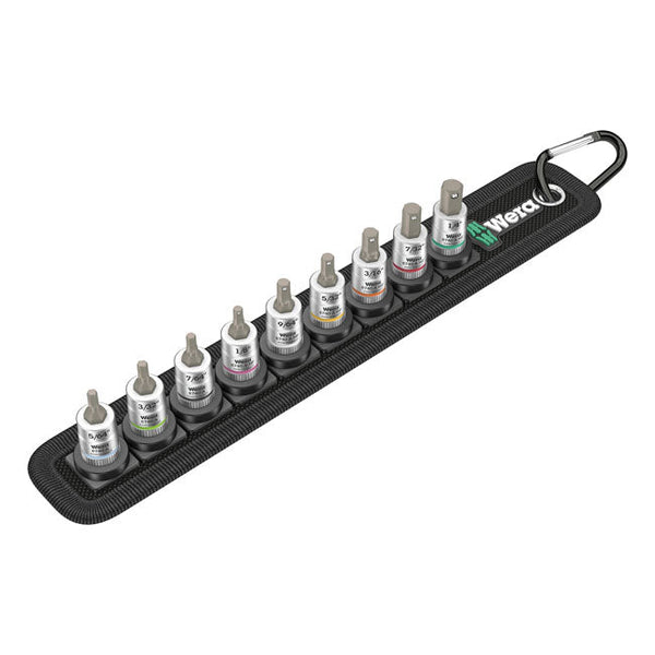 Wera Socket Set Wera Socket Belt with 1/4" Drive Hex Socket Bits US Sizes Customhoj