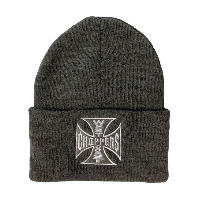 West Coast Choppers Beanie Grey Melange West Coast Choppers OG Roll-up Beanie Customhoj