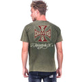 West Coast Choppers Motorcycle Co. Vintage T-Shirt Green Wash / M  - Customhoj