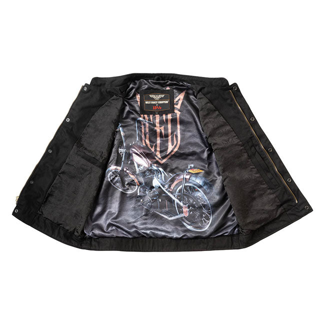 West Coast Choppers x 13 1/2 Dominator Canvas Motorcycle Vest  - Customhoj