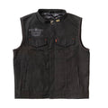 West Coast Choppers x 13 1/2 Dominator Canvas Motorcycle Vest Black / S  - Customhoj