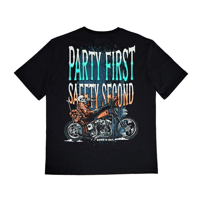 Down-n-Out T-shirt Down-n-Out Safety Second T-shirt Svart Customhoj