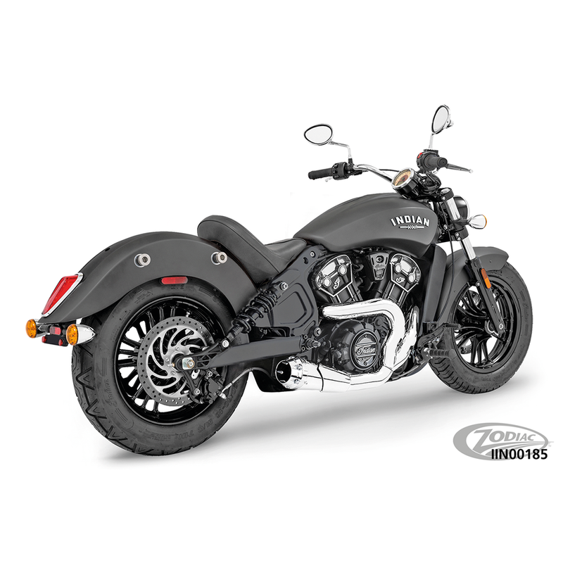 Freedom Performance Indian Slip-On Chrome / American Outlaw / Chrome Freedom Performance Shorty 2-1 Slip-Ons Black / Chrome Indian Scout 15-up Customhoj