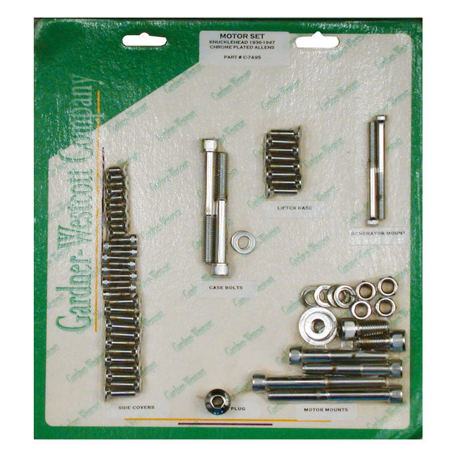 GARDNER-WESTCOTT Skruvkit Harley GW Motor Screw Set Insex HD 36-21 Customhoj