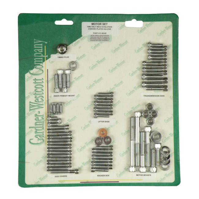 GARDNER-WESTCOTT Skruvkit Harley GW Motor Screw Set Insex HD 36-21 Customhoj