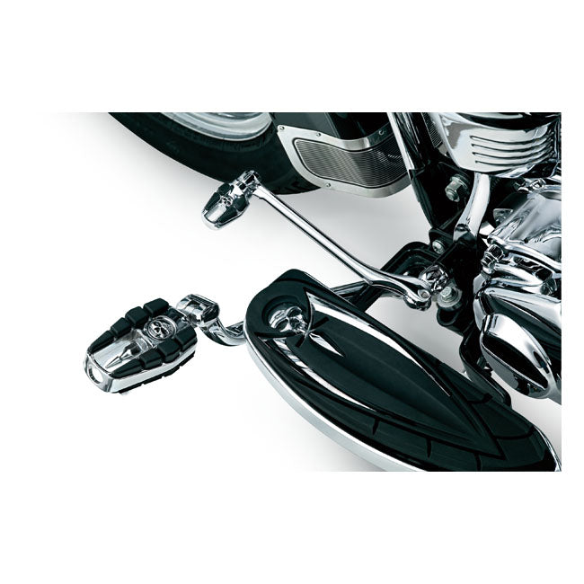 Kuryakyn Footpegs Harley Fits all H-D male mount (excl. rider/passenger on: 18-21 Softails; 20-21 Livewire. excl. rider location on: 15-20 XG; 10-21 XL1200X/XS; 11-20 XL1200C; 12-16 XL1200V) Kuryakyn Zombie Pegs for Harley Customhoj