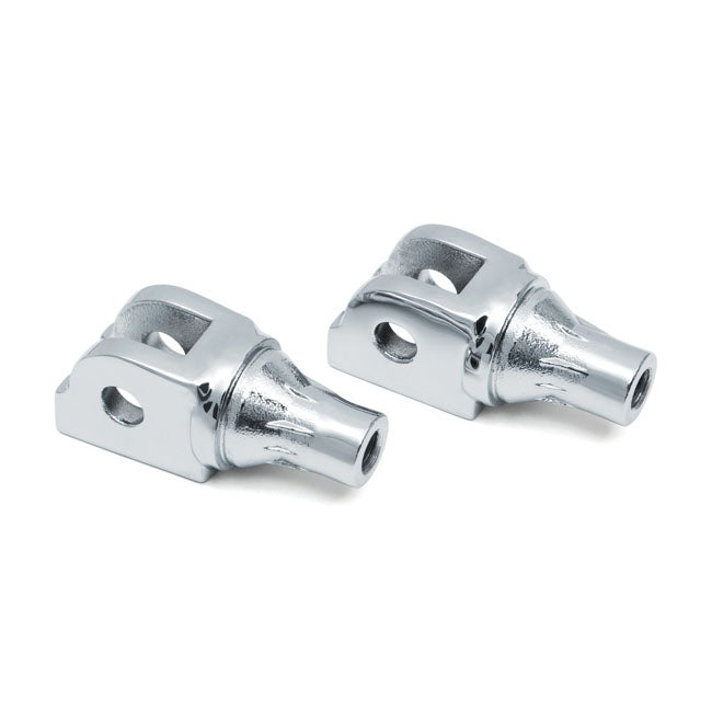 Kuryakyn Kuryakyn Adapters Softail 18-21; 20-21 LiveWire / Front / Chrome Kuryakyn Tapered Footpeg Adapters for Harley Customhoj