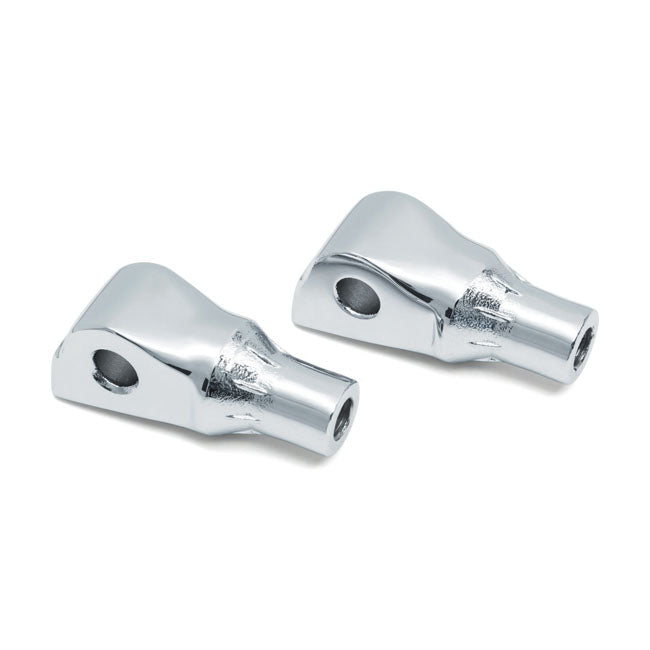 Kuryakyn Kuryakyn Adapters Softail 18-21; 20-21 LiveWire / Rear / Chrome Kuryakyn Tapered Footpeg Adapters for Harley Customhoj