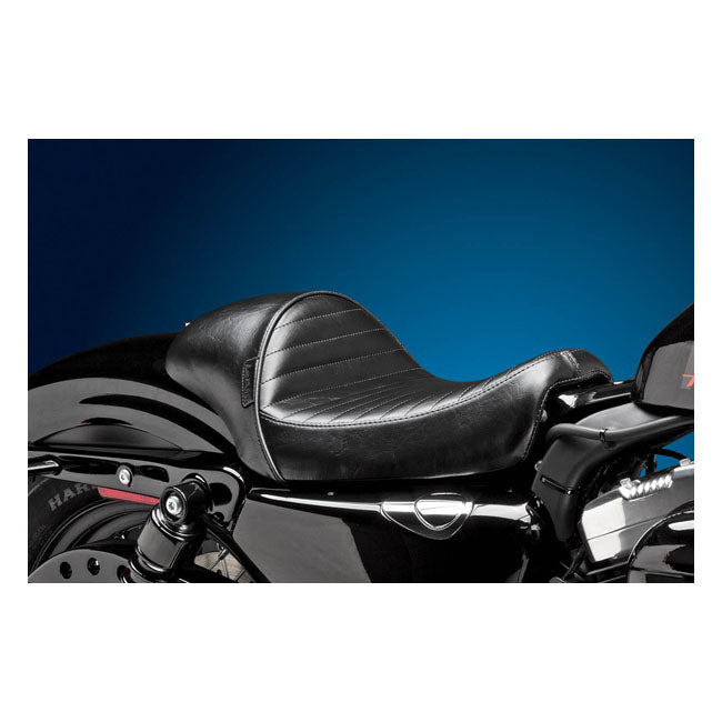 LE PERA HD Sportster sadlar LePera Stubs Cafe Solo Sadel. Black pleated. 07-09 XL Customhoj