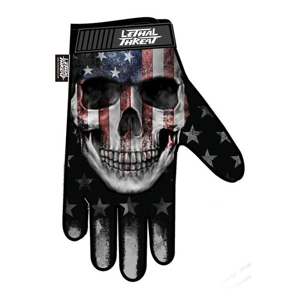 LETHAL THREAT Handskar Lt Usa Skull Handskar Svart Customhoj