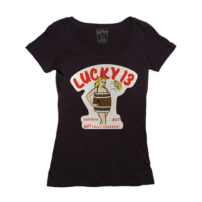 Lucky 13 T-shirt Lucky 13 Insuröd T-Shirt Svart Customhoj