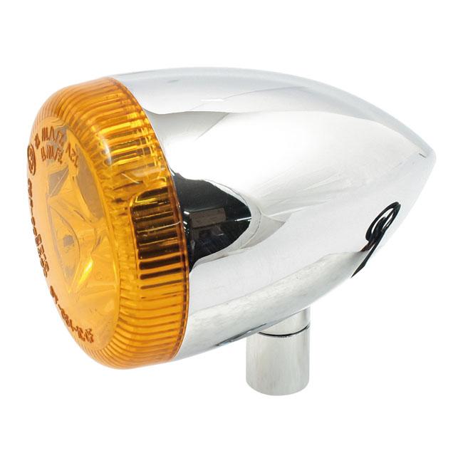 MCS 3 in 1 bakljus 3-1 LED Bullet Bakljus/Blinkers Krom Amber Customhoj