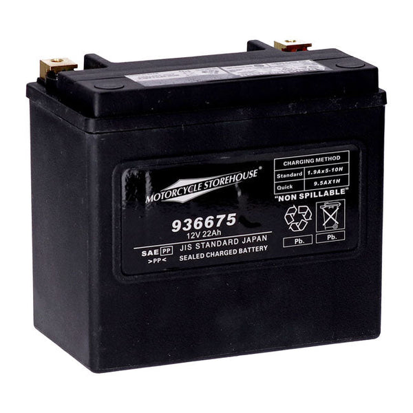 MCS Batteri AGM/Gel MCS 12V AGM Batteri. 22Ah. VÄ+ 325CCA Customhoj