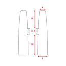 MCS Damask / Gaffelkåpa / Bälg MCS Gaffelkåpor Sportser 88-15. Svart / Krom / Förzinkat Customhoj