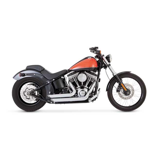 VANCE&HINES HD Softtail avgassystem Krom 2-1/2" Shortshots Staggered Softtail 12-17 Customhoj