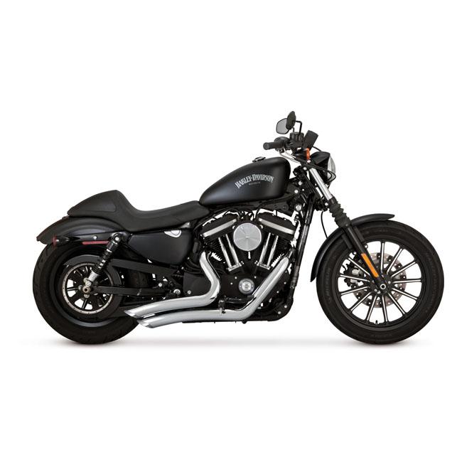 VANCE&HINES HD Sportster avgassystem Vance & Hines 2-1/2" Big Radius 2-2 avgassystem Krom XL 14-20 Customhoj