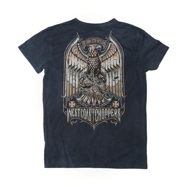 WEST COAST CHOPPERS T-shirt WCC Eagle Crest T-Shirt Magic Day Blå Customhoj